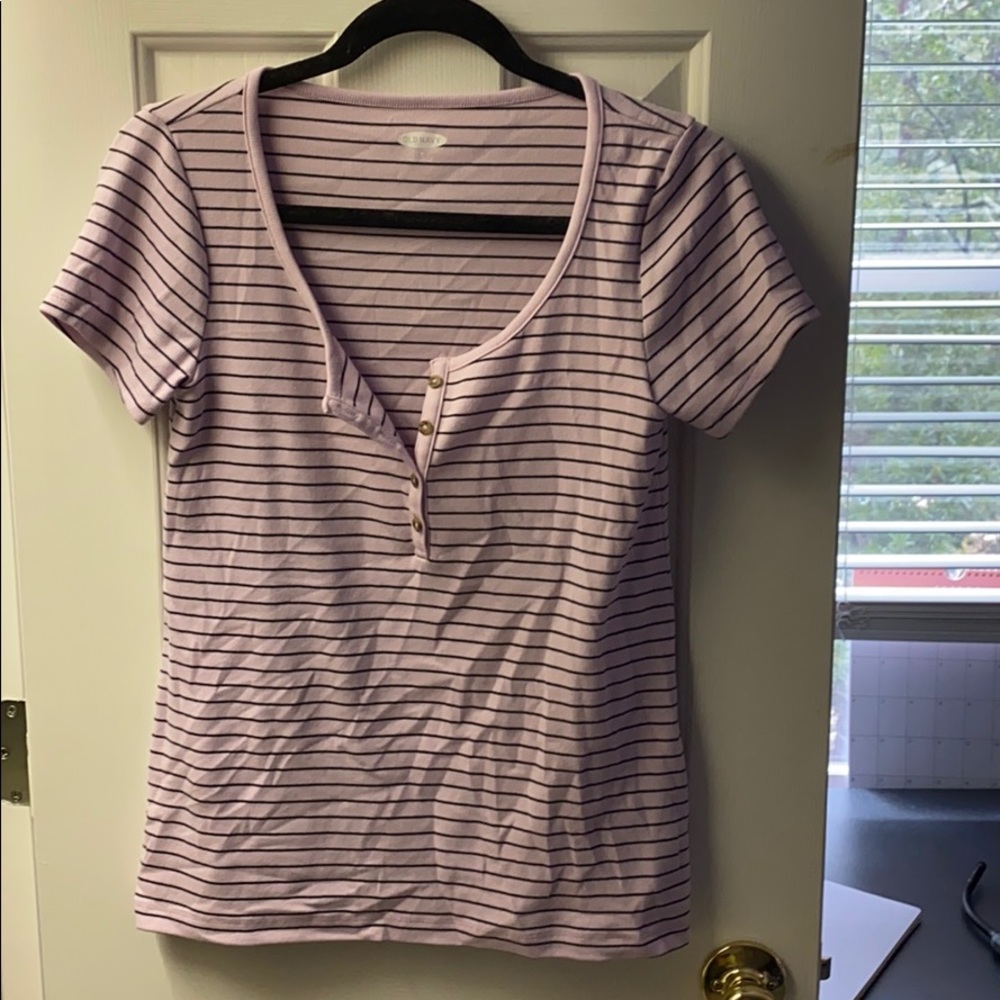 Lavender striped Old Navy shirt